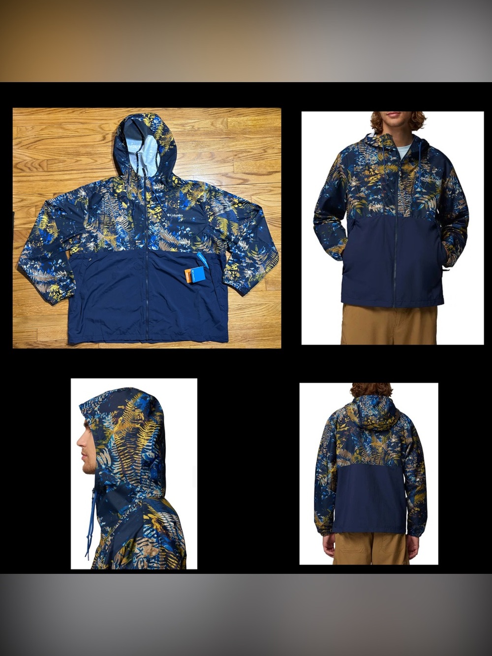 Columbia Spire Valley Novelty Windbreaker w Sun Protection men’s sz 3XL New!